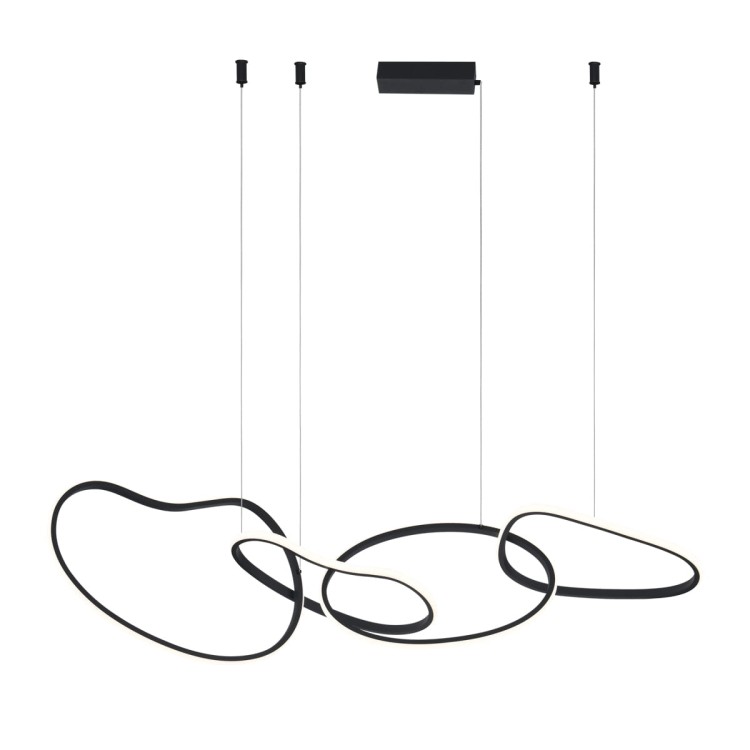 Designerska lampa FONTE PND-22412-S4-BK w kolorze czarnym to połączenie stylu i funkcjonalności. 60W LED, 5300 lm, barwa światła 3000K/4000K/6500K. Efektowny element aranżacji wnętrz.