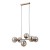 Lampa wisząca MOLITE Italux 6xE14 z bursztynowymi kulami i konstrukcją w kolorze mosiądzu miodowego. Efektowna lampa nad stół, wyspę kuchenną lub barek. Regulowana wysokość do 150 cm. Promocja: 396 zł zamiast 706 zł.