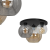 Lampa sufitowa SOFIA 3xE27 czarne kule amber smoked clear MLP6589 Milagro