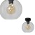 Lampa sufitowa SOFIA 1xE27 plafon czarny klosz kula MLP6573 Milagro