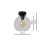 Lampa sufitowa SOFIA 1xE27 plafon czarny klosz kula MLP6573 Milagro