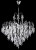 Chromowana lampa wisząca FLORES 6xE14 to połączenie klasyki i nowoczesnego designu. Dekoracyjne szklane elementy nadają wnętrzu lekkości i blasku, doskonale sprawdzając się w salonie lub jadalni.