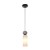 Lampa sufitowa SANTOS 1xG9 czarna biały klosz Italux PND-95331-1-BK