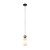 Lampa sufitowa SANTOS 1xG9 czarna biały klosz Italux PND-95331-1-BK