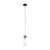 Lampa sufitowa SANTOS 1xG9 czarna biały klosz Italux PND-95331-1-BK