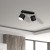 Lampa sufitowa DIXIE BLACK czarna plafon 2xGX53 MLP7600