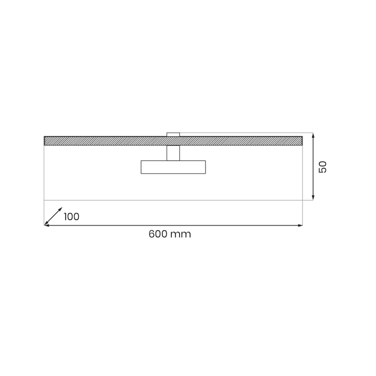 Kinkiet PRADO galeryjka czarna 11W LED 880Lm 60cm 3000K Milagro ML1002