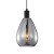 Lampa sufitowa ZULO 3xE27 czarny dymiony klosz Italux wisząca PND-27812-3A-BK-SG