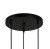 Lampa sufitowa ZULO 3xE27 czarny dymiony klosz Italux wisząca PND-27812-3A-BK-SG