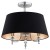 Lampa sufitowa ROSETTA srebrna 3xE14 abażur czarny/złoty Alfa 62478 – wyrafinowany kontrast i elegancja