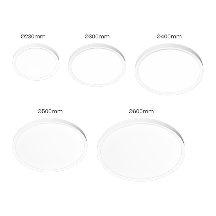 Plafon MAQ 24W LED biały 30cm super cienki IP40 3CCT łazienka korytarz salon ML1661