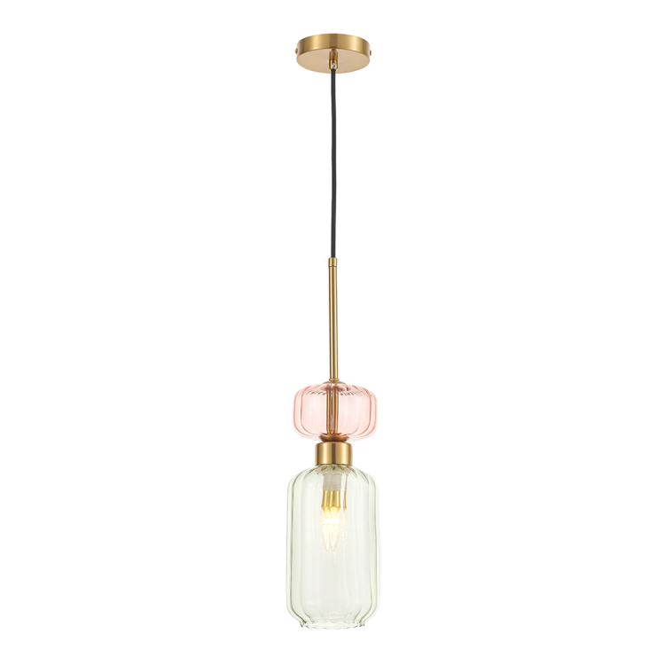 Lampa sufitowa MOLLY ML1824 – złoto, zieleń, róż | Nowoczesny design + regulowana wysokość