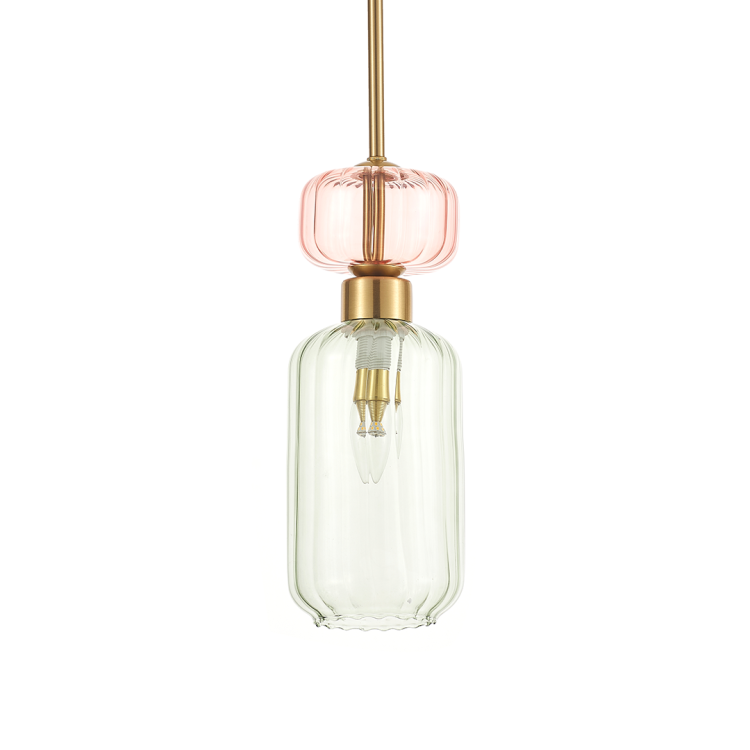 Lampa sufitowa MOLLY ML1824 – złoto, zieleń, róż | Nowoczesny design + regulowana wysokość