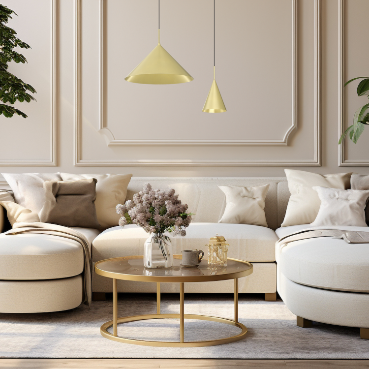 Lampa wisząca CAPITAL 1xGX53 złota 17 cm Stożek Milagro MLP0963