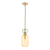 Lampa sufitowa MOLLY Amber 1xE14 złota klosz bursztynowy zielony ML1823