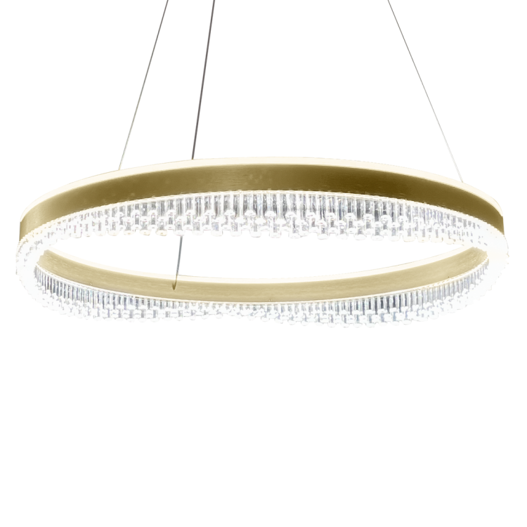 Szukasz eleganckiego oświetlenia do nowoczesnego wnętrza? PRECIOSA ML0999 oferuje efektowną formę pierścienia, kolor Brushed Gold oraz wydajne źródło światła LED 3400 lm. Idealna do salonu, jadalni, biura i apartamentu.
