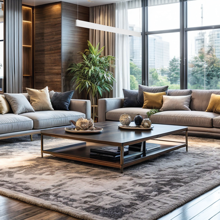 Nowoczesna lampa sufitowa LINEA ML1783 Milagro w eleganckim białym kolorze, idealna nad stół lub wyspę. Smukła forma, regulowana wysokość i zmienna barwa światła LED tworzą stylowe, funkcjonalne oświetlenie do kuchni, salonu lub biura