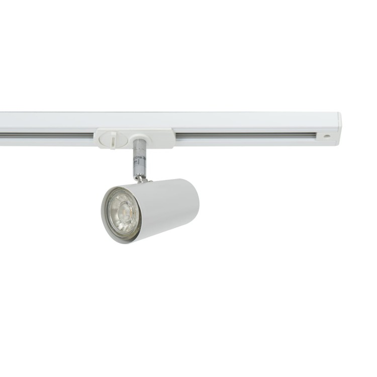 Reflektor szynowy ASTLEY 5xGU10 Italux 914103 WH w kolorze białym. Wykonany z aluminium, długość 150 cm, wysokość 12,5 cm. Oprawy GU10 (max 35W), LED-ready. Stylowe oświetlenie sufitowe do kuchni, salonu i biura. IP20, zasilanie 230V