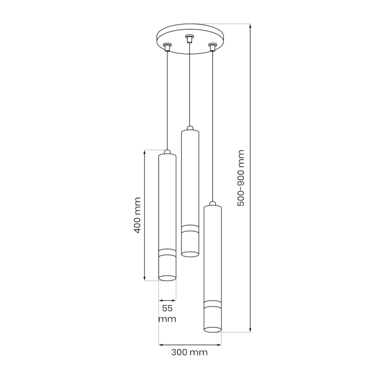 Lampa sufitowa JOKER 3xGU10 Milagro MLP2333 to elegancka kaskada z trzema metalowymi tubami w kolorze kaszmiru ze złotymi akcentami. Regulowana wysokość 50–90 cm, średnica 30 cm, IP20, 230V. Nowoczesny design idealny do salonu lub kuchni