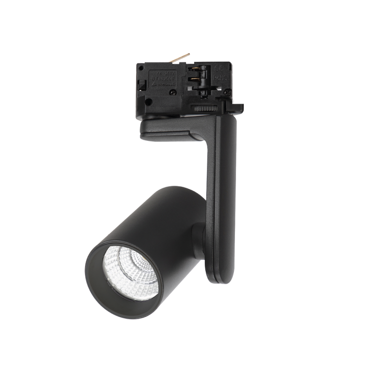 Reflektor TIMOR 10W LED biały to nowoczesne oświetlenie 3-fazowe z regulacją barwy światła 2700K–4000K. 950Lm do szynoprzewodów, czarny aluminium.