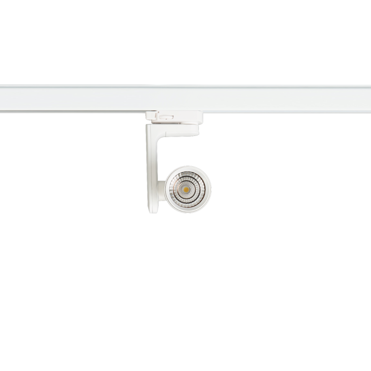 Reflektor TIMOR 10W LED biały to nowoczesne oświetlenie 3-fazowe z regulacją barwy światła 2700K–4000K. 950Lm do szynoprzewodów, czarny aluminium.