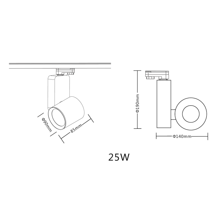 Reflektor OJO 25W LED czarny to nowoczesne oświetlenie 3-fazowe z regulacją barwy światła 2700K–4000K. Idealny do kuchni, jadalni, holu. Wydajny (do 2600 lm), solidny (aluminium), kąt świecenia 36°, gwarancja 5 lat, montaż na szynoprzewód.
