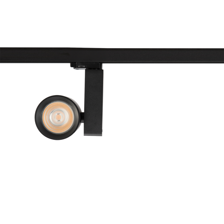 Reflektor OJO 25W LED czarny to nowoczesne oświetlenie 3-fazowe z regulacją barwy światła 2700K–4000K. Idealny do kuchni, jadalni, holu. Wydajny (do 2600 lm), solidny (aluminium), kąt świecenia 36°, gwarancja 5 lat, montaż na szynoprzewód.