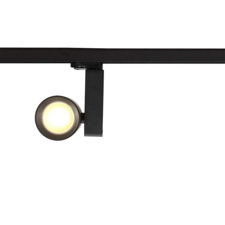 Reflektor OJO 25W LED czarny to nowoczesne oświetlenie 3-fazowe z regulacją barwy światła 2700K–4000K. Idealny do kuchni, jadalni, holu. Wydajny (do 2600 lm), solidny (aluminium), kąt świecenia 36°, gwarancja 5 lat, montaż na szynoprzewód.