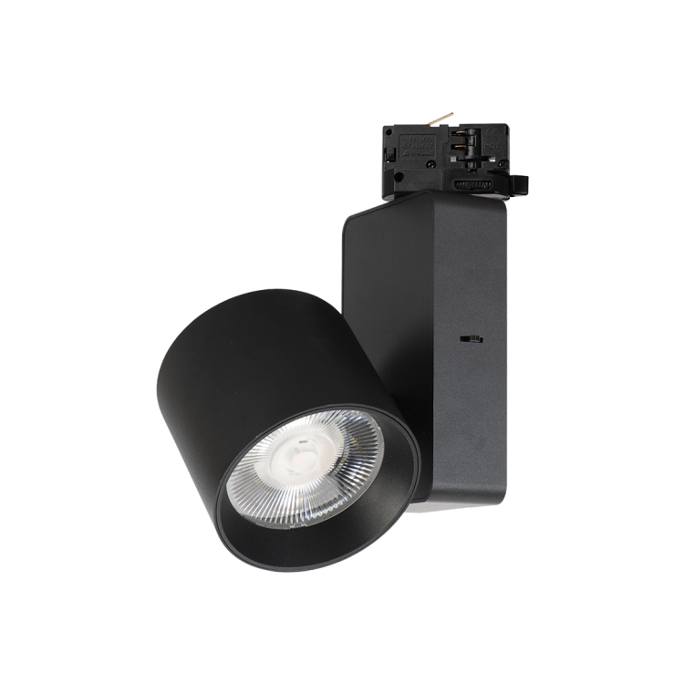 Reflektor OJO 25W LED czarny to nowoczesne oświetlenie 3-fazowe z regulacją barwy światła 2700K–4000K. Idealny do kuchni, jadalni, holu. Wydajny (do 2600 lm), solidny (aluminium), kąt świecenia 36°, gwarancja 5 lat, montaż na szynoprzewód.