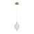 Lampa wisząca w kolorze złotym, klosz z akrylu przezroczysty, dekorowany. 8W LED 830Lm, barwa światła ciepła 3000K. Italux Corado PND-81438-1A-GD.