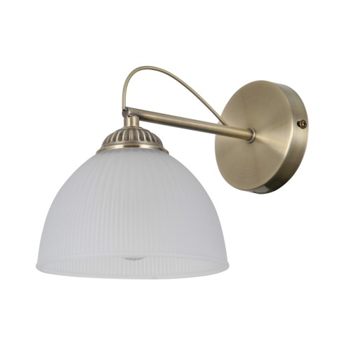 Klasyczna lampa ścienna Italux MORETI 1×E27 łączy patynowaną konstrukcję z białym kloszem ze szkła. Kinkiet o wymiarach 15 × 22 × 18 cm sprawdzi się przy łóżku, nad komodą, w salonie, gabinecie lub przedpokoju.