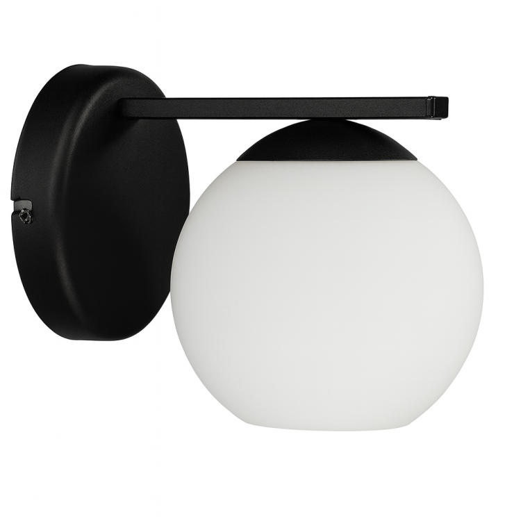Kinkiet CARMEN O3640 K1 CZA to elegancka lampa ścienna polskiej produkcji. Czarna matowa oprawa i biały klosz kula ze szkła opalowego pasują do nowoczesnych wnętrz. Wykonanie: metal i szkło. Źródło światła 1xE27, max 60W. Wysoka jakość i styl.