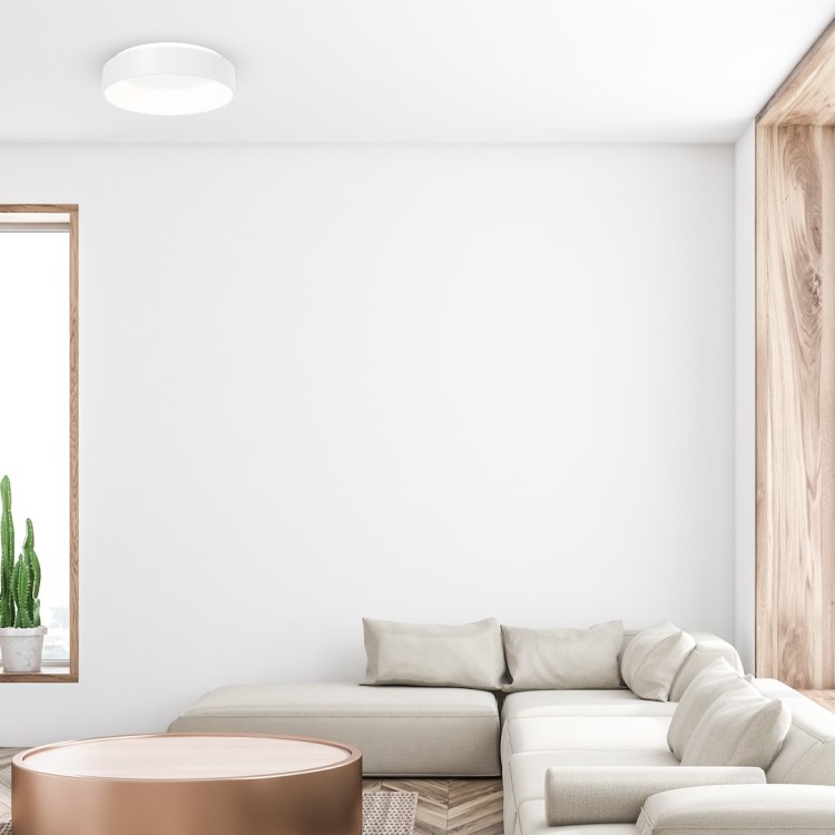 Plafon OHIO WHITE 40W LED Milagro ML232 to nowoczesna lampa sufitowa o średnicy 50 cm. Wyposażona w zintegrowane źródło światła LED 1680lm i regulację barwy CCT 3000K–4000K. Idealna do salonu, sypialni, biura. Kolor biały, klasa IP20
