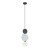 Lampa sufitowa ANDREA w kolorze czarnym, biała kula klosz. Nad nim z filcu jasnoszara i szara dekoracja. Italux Lampa sufitowa ANDREA 1xG9 czarna szara Italux PND-59779B-1M-MLTI.