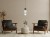 Lampa sufitowa ANDREA w kolorze czarnym, biała kula klosz. Nad nim z filcu jasnoszara i szara dekoracja. Italux Lampa sufitowa ANDREA 1xG9 czarna szara Italux PND-59779B-1M-MLTI.