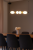 Lampa sufitowa BALOS 23W LED 2840Lm. Lampa wisząca w kolorze czarnym, białe klosze opal kule. Elementy dekoracyjne brązowe ceramiczne.
