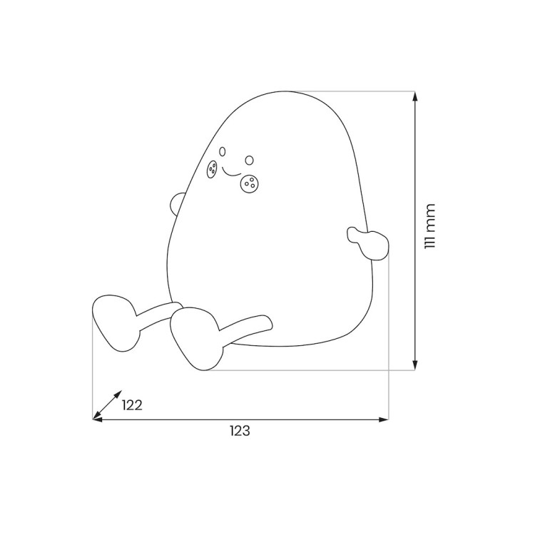 Lampka dziecięca MANGO zielona na stolik nocny. Ładowana przez USB, RGB. Bezpieczna, kolorowa, idealna do pokoju dziecięcego.