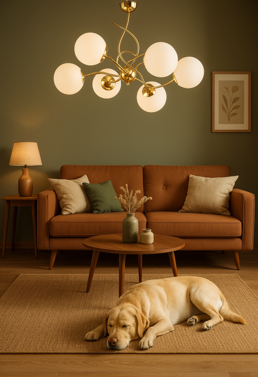 Lampa sufitowa TORNADO 6xE14 od Alfa to eleganckie połączenie złotego metalu i białych szklanych kul. Nowoczesny design, solidne wykonanie i efektowna forma sprawiają, że idealnie pasuje do salonu, jadalni lub sypialni. Polski produkt wysokiej jakości.