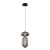 Lampa sufitowa NICO 11W LED czarna z dymionym ryflowanym kloszem Italux PND-8545-2A-AB-SG. Lampa wisząca z dekoracyjnym ryflowanym kloszem.