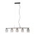 Lampa sufitowa SIMONA Italux 5xE14 czarna ze złotymi dodatkami i kryształowymi kloszami w formie kostek. Stylowa oprawa o długości 85 cm i regulowanej wysokości do 110 cm, idealna nad stół w jadalni lub kuchni. Eleganckie wykonanie, gwarancja jakości