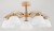 Lampa sufitowa EMIR 5xE27 Alfa 22205 to połączenie drewna, metalu i szkła. Białe klosze pięknie rozpraszają światło, a naturalny design pasuje do salonu, jadalni i sypialni. 5xE27 60W, IP20, brak żarówek w zestawie, gwarancja 2 lata