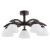 Lampa sufitowa EMIR 5xE27 Alfa 22205 to połączenie drewna, metalu i szkła. Białe klosze pięknie rozpraszają światło, a naturalny design pasuje do salonu, jadalni i sypialni. 5xE27 60W, IP20, brak żarówek w zestawie, gwarancja 2 lata