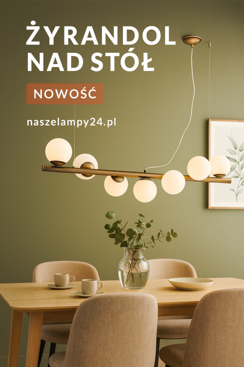 Żyrandol OSSO 7xE14 patyna Lemir O2917 W7 PAT – elegancka lampa sufitowa z siedmioma białymi kulistymi kloszami. Regulowana wysokość 30–100 cm, idealna nad stół do jadalni i do salonu. Polska produkcja Lemir – tradycja od 1967 roku.