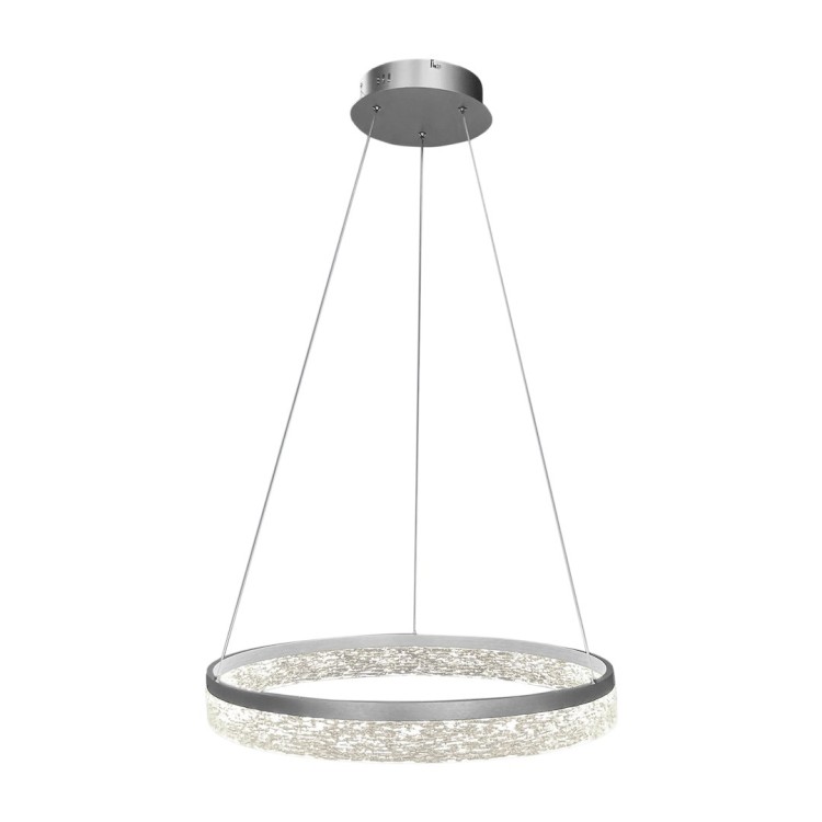 Lampa sufitowa GALA SILVER 25W LED Milagro ML2242 to nowoczesny model z pierścieniem o średnicy 50 cm. Moc 2000 lm i neutralna barwa 4000K zapewniają jasne, komfortowe światło. Eleganckie srebrne wykończenie nadaje wnętrzu stylu i luksusu.