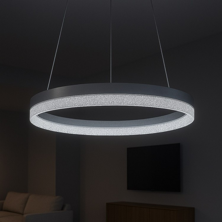 Lampa sufitowa GALA SILVER 25W LED Milagro ML2242 to nowoczesny model z pierścieniem o średnicy 50 cm. Moc 2000 lm i neutralna barwa 4000K zapewniają jasne, komfortowe światło. Eleganckie srebrne wykończenie nadaje wnętrzu stylu i luksusu.