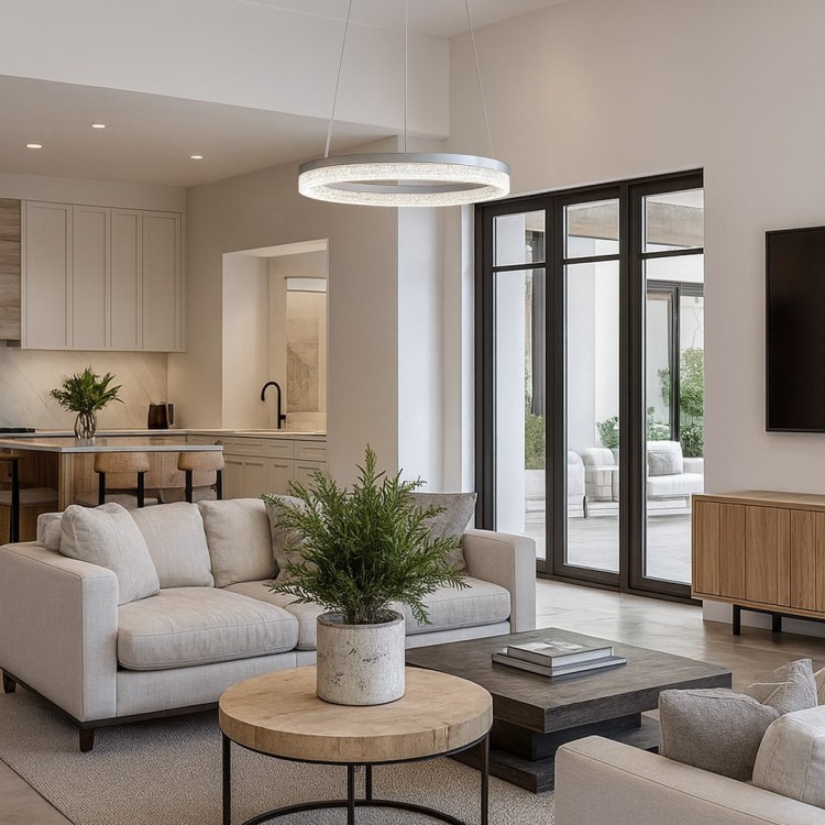 Lampa sufitowa GALA SILVER 25W LED Milagro ML2242 to nowoczesny model z pierścieniem o średnicy 50 cm. Moc 2000 lm i neutralna barwa 4000K zapewniają jasne, komfortowe światło. Eleganckie srebrne wykończenie nadaje wnętrzu stylu i luksusu.