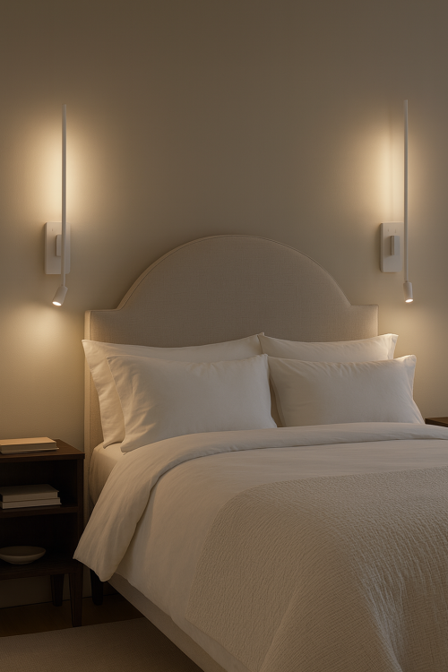 Kinkiet TORCH Milagro ML1567 w eleganckim białym macie inspirowany kształtem pochodni. Wyposażony w LED 6W + 3W, 720 lm, emituje neutralne światło 4000K. Smukła forma 55 cm idealna do sypialni, salonu i biura. Stylowe, nowoczesne.