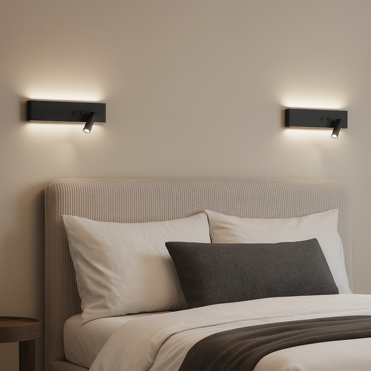 Kinkiet RESORT ML1568 Milagro to nowoczesne oświetlenie ścienne LED 10W+3W w czarnym macie. Neutralne światło 4000K zapewnia przyjemny nastrój, a dodatkowy reflektor idealnie sprawdzi się do czytania. Stylowy i funkcjonalny wybór do sypialni i salonu