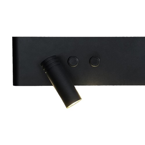 Kinkiet RESORT ML1570 Milagro to nowoczesne oświetlenie ścienne LED 10W+3W w czarnym macie. Neutralne światło 4000K zapewnia przyjemny nastrój, a dodatkowy reflektor idealnie sprawdzi się do czytania. Stylowy i funkcjonalny wybór do sypialni i salonu