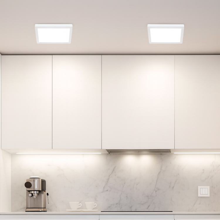 Plafon EVORA 12W LED biały kwadratowy 17 cm ML1792 Milagro to nowoczesna lampa z regulacją barwy CCT (3000K/4000K/6500K). Energooszczędna, 840 lm, idealna do salonu, sypialni, biura czy kuchni.